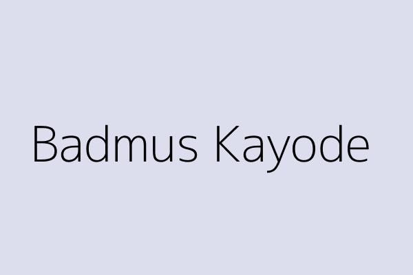 Badmus Kayode